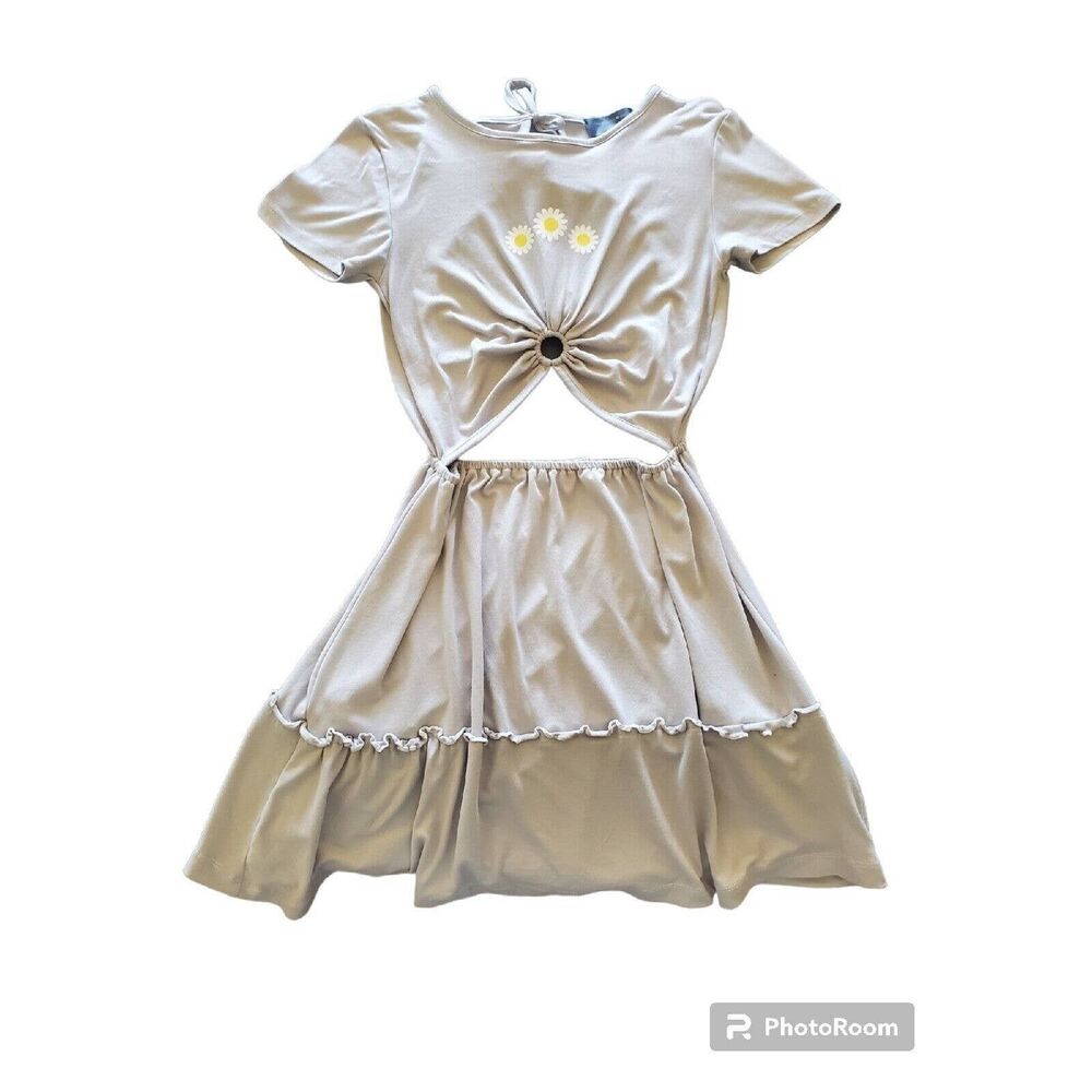 Inspired Culture Gray Open Front/Back Dress Small